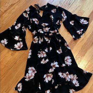 Black floral dress
